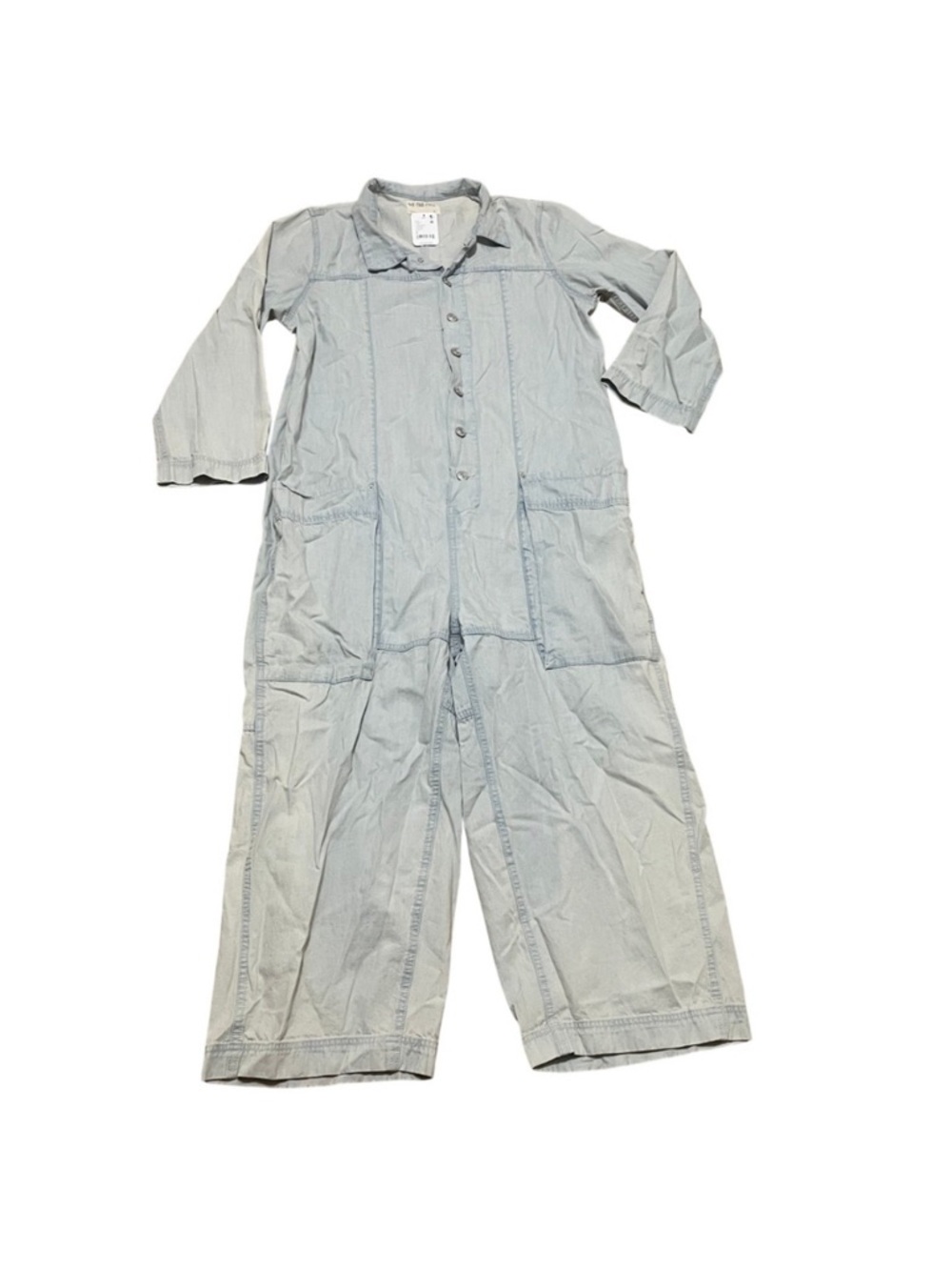 🕊️We the free Light Blue Button-Front Margarita Jumpsuit - Picture 7 of 8